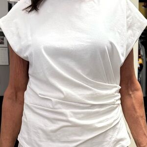 Banana Republic Factory White Short Sleeve Top